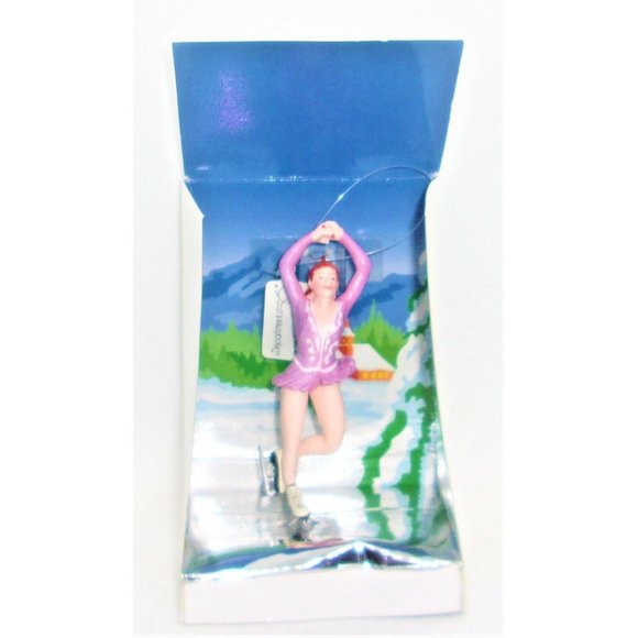 Department 56 Other - *NEW* DEPARTMENT 56 Valley Lake Figure Skater Ornament~RARE~RETIRED Pink/White